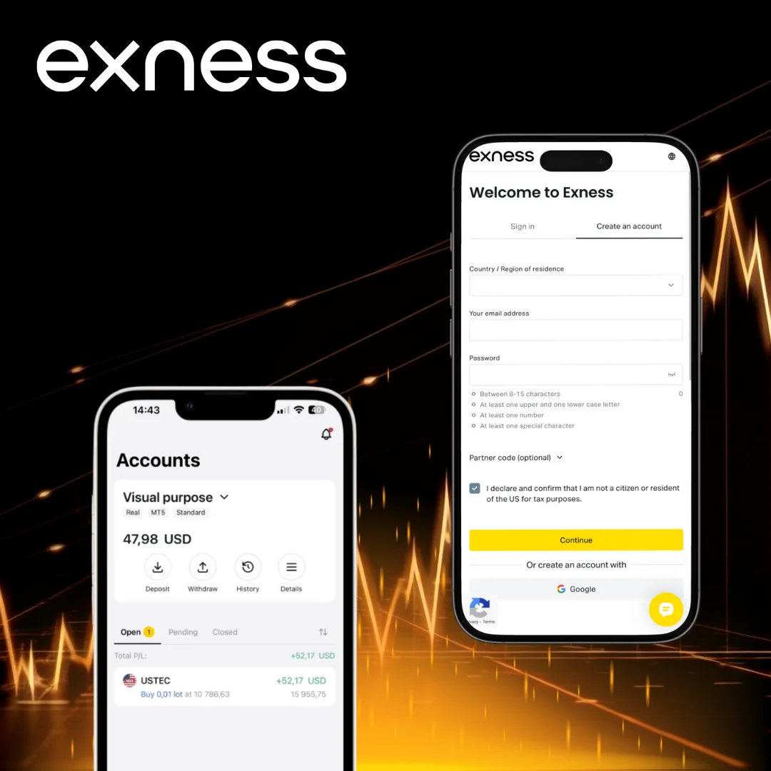 Creating an Exness account