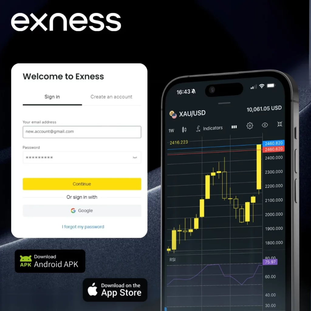 Steps to Log In via Exness Trade App
